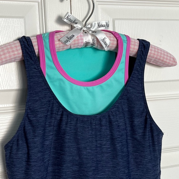 Sofibella Layered Tennis Tank with Built-in Bra - Picture 3 of 7